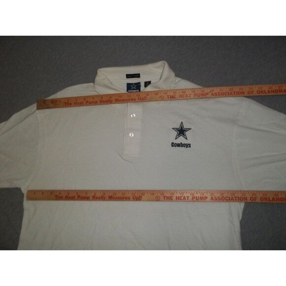 NFL Dallas‎ Cowboys Polo Shirt Men Sz XL Short Sleeve Sportswear White - Picture 7 of 8